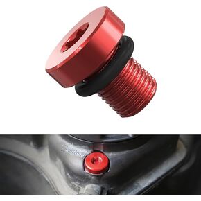 Bevinsee Radiator Cooling Expansion Tank Bleeder Screw Reservoir Plug Compatible with BMW E46 99-05 E90 E92 F30 320i 323i 325i 328i 330i, Replaced 11537793373 17111712788 1711014132, Red Aluminum