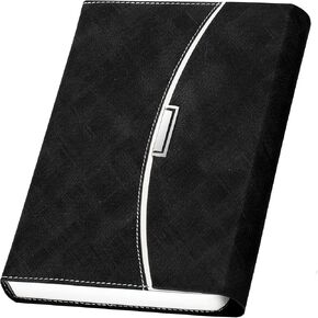 CAGIE Elegant Journal for Women with Magnetic Flap Closure, 100 GSM 256 Pages Lined Leather Journals for Writing, A5 Hardcover Journal Notebook for Note Taking, Gifts Diary for Women, Blue