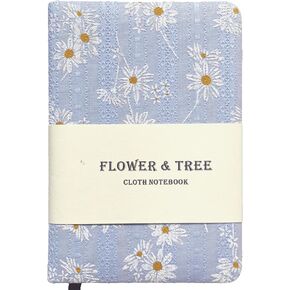Small Fabric Journal for Women, Floret Printed Cloth Hardcover Notebook, B6, 264 Pages, 5x7 Ruled Notebook & Blank Sketchbook, Similar Embroidered Journal, Lay Flat Thick Notebook, Pink