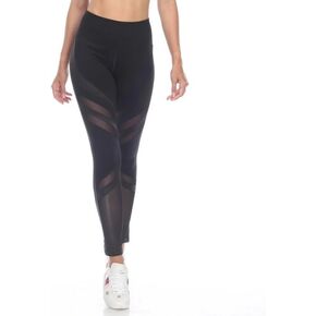 BLACK FORTUNE Womens Leggings with Mesh Detailing