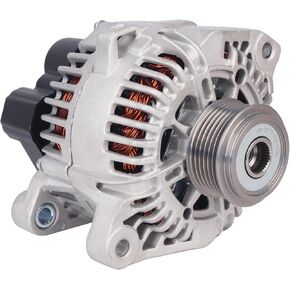 Autoround 3730025201 Alternator Compatible with Hyundai Sonata 2006-2010, Kia Optima 06-10/ Forte 10-13/ Forte Koup/ Forte5/ Rondo/Magentis, L4 2.0L 2.4L, 12V 110Amp CW 6-Groove Pulley