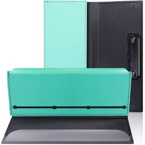 2 Packs Nursing Clipboard Foldable with Pen Holder, Letter Size Nurse Clip Board, Nurse Clipboard Foldable 3 Layers, Pocket Size Folding Clipboard for Nurses Student Doctor (Light & Dark Blue)