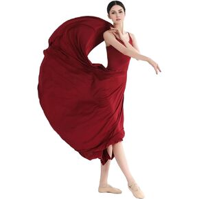 Women's Lyrical Dance Costume Halter Lyrical Dance Dress Split Skirt Ballet Contemporary Dance Costumes