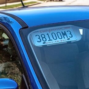 Sun Visor License Plate Mount (Universal Fit) No Drill, No Tool Install for a Clean Look and No Clutter on The Front of Vehicle