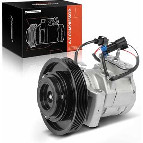 A-Premium Air Conditioner AC Compressor with Clutch Compatible with Freightliner Cascadia 2011-2017, Columbia 2015-2018 & Western Star 3700, 3800, 4700SB, 4700SF, 4900EX, For 6 Grooves (Not 8 Grooves)