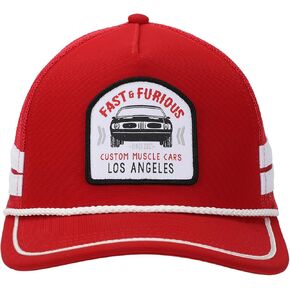 Fast & Furious Race Car Patch Adult Red Trucker Hat
