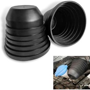 2 PCS Large Car Front Road Illuminating Light Housing, Silicone Waterproof Hub Cap Cover, Sealed Dustproof Housing Shell Cap, Universal for Most Cars (Black)