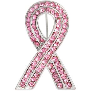 Crystal Rhinestone Breast Cancer Awareness Pins Pink Ribbon Pins Breast Cancer Awareness Lapel Pins Charity Event Favors Supplies Decorations Breast Cancer Awareness Accessories for Women Girls