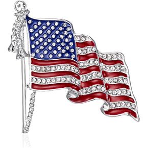 American Flag Star USA Pin Brooch 4th of July Independence Day Jewelry