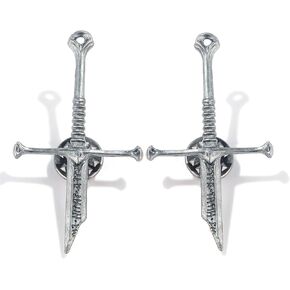 2PC LOTR Narsil Broken Sword pins - The Lord of the Rings - Good Luck Sword Pins for Women Men Friends