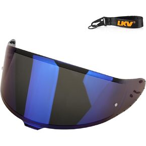 LKV Motorcycle Helmet Visor Replacement RF-1400 Face Shield UV Protection for RF 1400 CWR-F2 NXR2 Z8 (Chrome Silver)