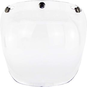Open Face Helmet, Visor Motorcycle Helmet Bubble Visor Bubble Motorcycle Helmets Accessorie for Bicycle (Transparent)