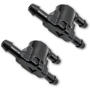 Pack-2 Car Windshield Three-way Washer Check Valve, Wiper Spray Pipe Cleaning Connector Accessories, Windshield Cleaning Nozzle Joint Replacement 8532128020, Compatible with Lexus (Black)