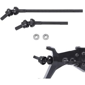 2Pcs Steel Front Drive Shaft CVD Constant Velocity Three Joint Shaft for 1/10 Axial Capra 1.9 UTB Buggy F9 Offset Portal Axle RC Crawler Upgrades
