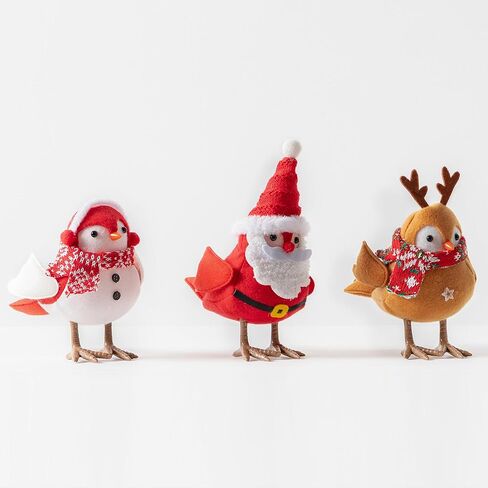 Elanket Valentine's Day Decorations Valentine's Day Birds 4 Packs Plush Ornaments Tiered Tray for Figurine Party Table Shelf Home Mantel Fireplace Decor in Kuwait