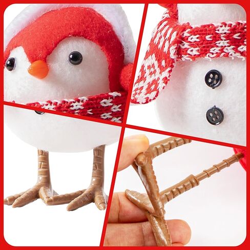 Elanket Valentine's Day Decorations Valentine's Day Birds 4 Packs Plush Ornaments Tiered Tray for Figurine Party Table Shelf Home Mantel Fireplace Decor in Kuwait