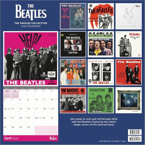 TF PUBLISHING 2025 The Beatles Mini Calendar | Large Grids for Appointments and Scheduling | Vertical Wall Calendar 2025 | Home & Office Organization | Premium Matte Paper | 7"x7" in Saudi Arabia
