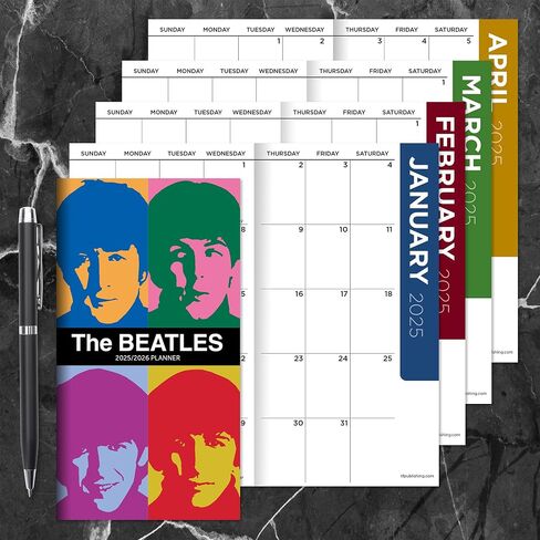 TF PUBLISHING 2025 The Beatles Mini Calendar | Large Grids for Appointments and Scheduling | Vertical Wall Calendar 2025 | Home & Office Organization | Premium Matte Paper | 7"x7" in Saudi Arabia