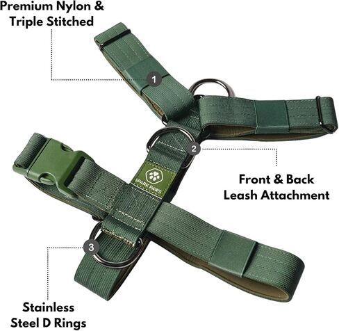 Spark Paws Large Dog No-Pull Harness, Halter Design with Front Clip, Durable and Heavy-Duty for Big and Strong Breeds - Kaleidoscope - M in Kuwait