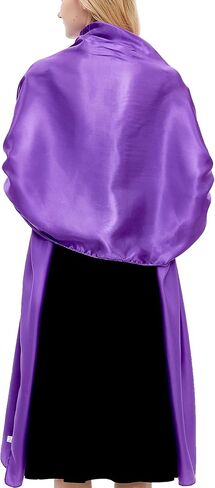 Gragengs Shawls and Wraps for Women Evening Dresses Satin Scarf Extra Long Wedding Bridal Party Bright Stole in Saudi Arabia