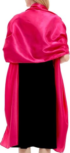 Gragengs Shawls and Wraps for Women Evening Dresses Satin Scarf Extra Long Wedding Bridal Party Bright Stole in Saudi Arabia