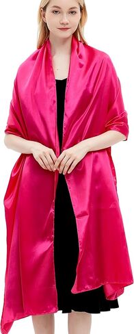 Gragengs Shawls and Wraps for Women Evening Dresses Satin Scarf Extra Long Wedding Bridal Party Bright Stole in Saudi Arabia