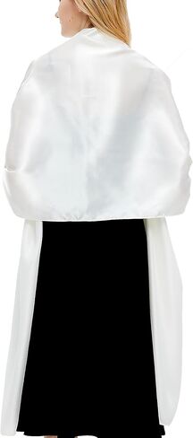 Gragengs Shawls and Wraps for Women Evening Dresses Satin Scarf Extra Long Wedding Bridal Party Bright Stole in Saudi Arabia