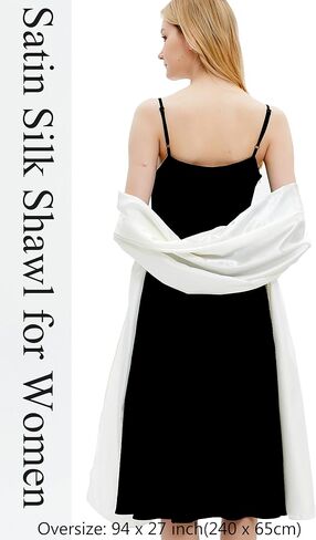 Gragengs Shawls and Wraps for Women Evening Dresses Satin Scarf Extra Long Wedding Bridal Party Bright Stole in Saudi Arabia
