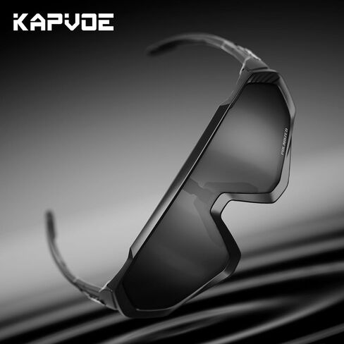 نظارات KAPVOE لركوب الدراجات، نظارات شمسية مستقطبة رياضية، نظارات الدراجة الجبلية MTB للرجال والنساء، دراجة الطريق BMX، الجري والصيد والجولف in Kuwait