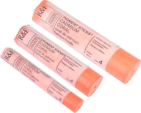 R&F Handmade Paints 214N Oil Pigment Stick 38ml Cadmium Coral in Saudi Arabia