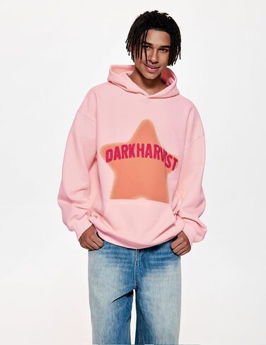 Vamtac Mens Oversize Graphic Hoodies Vintage Y2K Casual Hooded Sweatshirt Cotton Fashion Hip Hop Hoodie for Men and Women in Kuwait