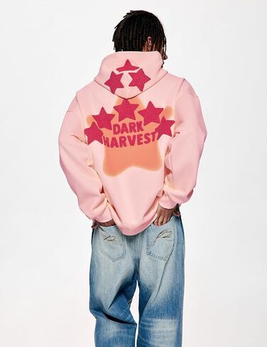 Vamtac Mens Oversize Graphic Hoodies Vintage Y2K Casual Hooded Sweatshirt Cotton Fashion Hip Hop Hoodie for Men and Women in Kuwait