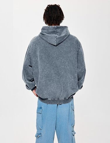 Vamtac Mens Graphic Hoodies Oversized Washed Vintage Hoodie Streetwear Sweatshirt Hooded Pullover in Kuwait