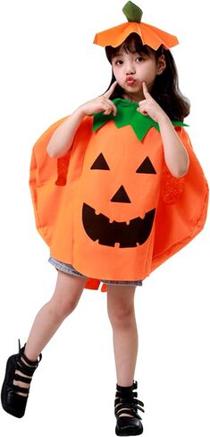 Halloween Costume Poncho Halloween Party Costume Set Pumpkin Clothing Role Play in Saudi Arabia