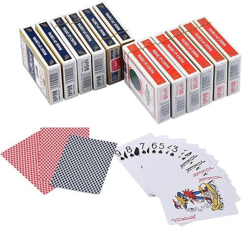12 Pack Playing Cards, Poker Cards, Standard Index, Premium Playing Cards, Decks of Cards Bulk, Red and Blue, for Blackjack, Solitaire, Bridge, Canasta Card Game(Bee) in Saudi Arabia