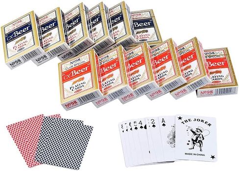12 Pack Playing Cards, Poker Cards, Standard Index, Premium Playing Cards, Decks of Cards Bulk, Red and Blue, for Blackjack, Solitaire, Bridge, Canasta Card Game(Bee) in Saudi Arabia