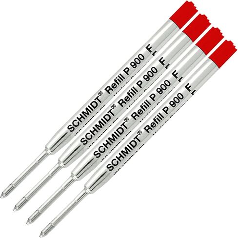 4 Pack - Parker Style Red-P900-Fine Tip Schmidt Parker Style Ballpoint Refill in Saudi Arabia