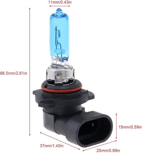 9012 مصباح هالوجين، 12 فولت 55 وات 6000 كيلو ضوء أبيض فائق السطوع مصباح هالوجين للسيارة مصباح ضباب أمامي تلقائي، حزمة من 2 in Kuwait