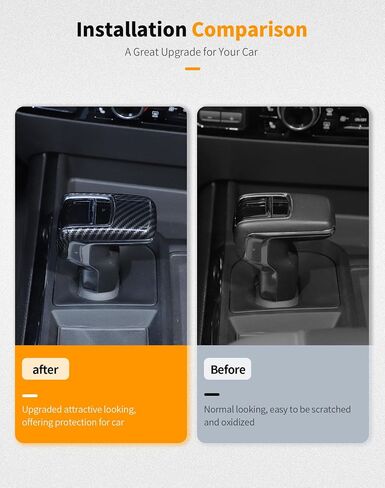 Hoolcar الداخلية والعتاد التحول المقبض غطاء والعتاد شيفتر شل حامي غطاء صالح لشفروليه سيلفرادو 2022-2024 ، الخشب الأسود الحبوب in Kuwait