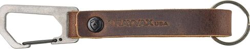 Trayvax Keyton Clip Carabiner Keychain Stainless-Steel, Light Brown in Kuwait