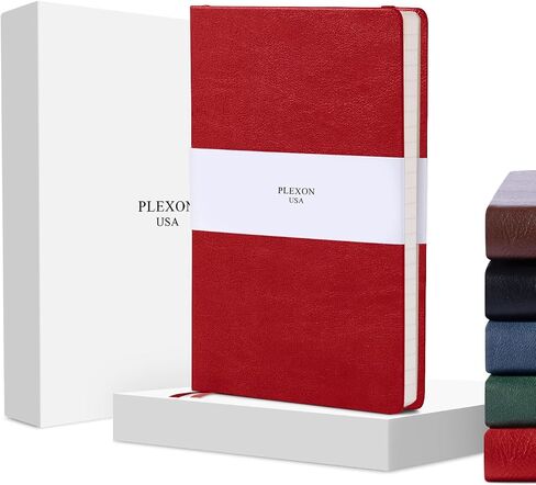 Plexon Classic Graph Paper Notebook & Journal, (Red), 160 Pages, Medium 5.5 inches x 8 inches - 120 GSM Thick, Hardcover, Gift Box included in Kuwait