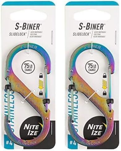 Nite Ize S-Biner SlideLock Stainless Steel, Size #4, Spectrum in Saudi Arabia