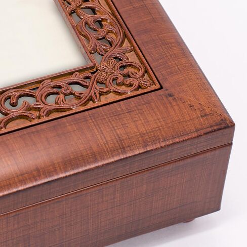 Cottage Garden Abuela CADA Día Siento Tanta Confianza Woodgrain Inlay Jewelry Music Box Plays Ave Maria in Saudi Arabia