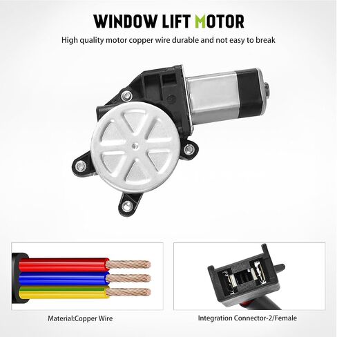 Front Driver Side Power Window Regulator with Motor (2/Female) Fit for 1992-2011 Ford Crown Victoria Mercury Grand Marquis, 2003-2004 Marauder, 741-664 in Saudi Arabia