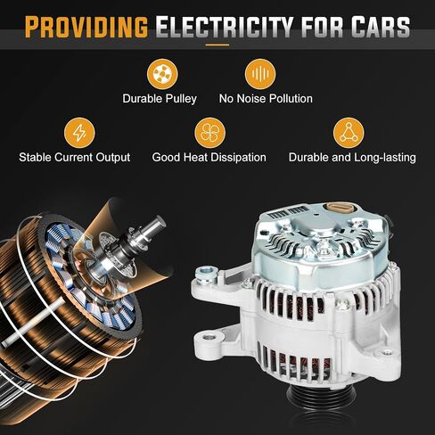 Alternator Replacement Compatible with 1998 1999 2000 2001 2002 Chevrolet Prizm 1.8L Toyota Corolla 1.8L Replace AND0177 101211-9960 400-52037 in Saudi Arabia
