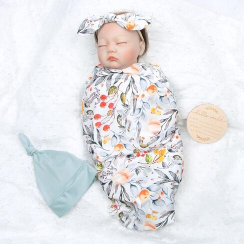 تولد من جديد دمى الطفل الملابس قماط بطانية مجموعة تناسب 17-22 بوصة تولد من جديد دمى فتاة وهمية ملابس الطفل الملحقات 4 قطع بطانية صديقة للبشرة in Kuwait