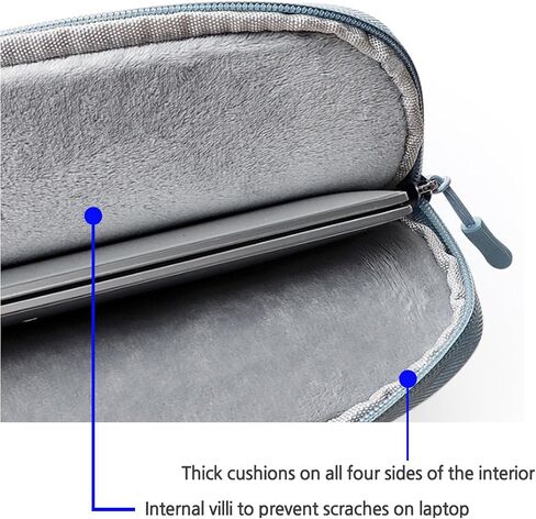 15 inch Laptop Sleeve, Durable Shockproof Protective Computer Carrying Cover with Front Pocket, Compatible with MacBook Air 15 inch,Dell XPS 15,HP Stream 14 (Darkgrey) in Saudi Arabia