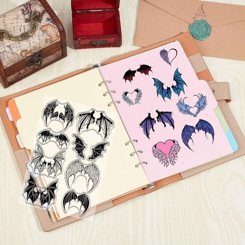 CRASPIRE Crow Clear Stamps Book Reusable Postmark Vintage Transparent Silicone Stamp Seals for Journaling Card Making Decor DIY Scrapbooking Film Frame Photo Album Decorative in Saudi Arabia