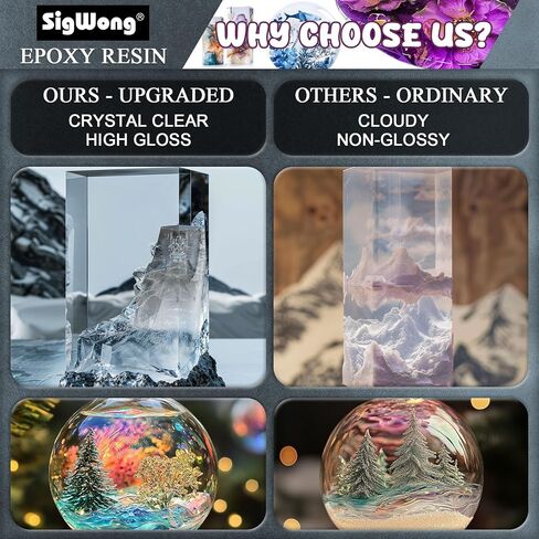 Epoxy Resin 1 Gallon - Crystal Clear Epoxy Resin Kit, No Yellowing No Bubble Easy to Mix 1:1 Ratio Art Resin Casting Resin for Art Crafts, Jewelry Making, River Tables, Wood & Resin Molds in Saudi Arabia