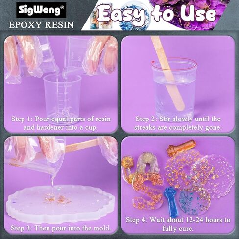 Epoxy Resin 1 Gallon - Crystal Clear Epoxy Resin Kit, No Yellowing No Bubble Easy to Mix 1:1 Ratio Art Resin Casting Resin for Art Crafts, Jewelry Making, River Tables, Wood & Resin Molds in Saudi Arabia